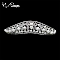 niushuya elegance aaa zircon wave shape tiaras crowns diadem brides princess pageant engagement headbands wedding accessories