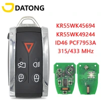 datong world car remote key for jaguar xf xfr xk xkr 2009 2013 fccid kr55wk49244 pcf7953a 315434 mhz auto smart keyless entry