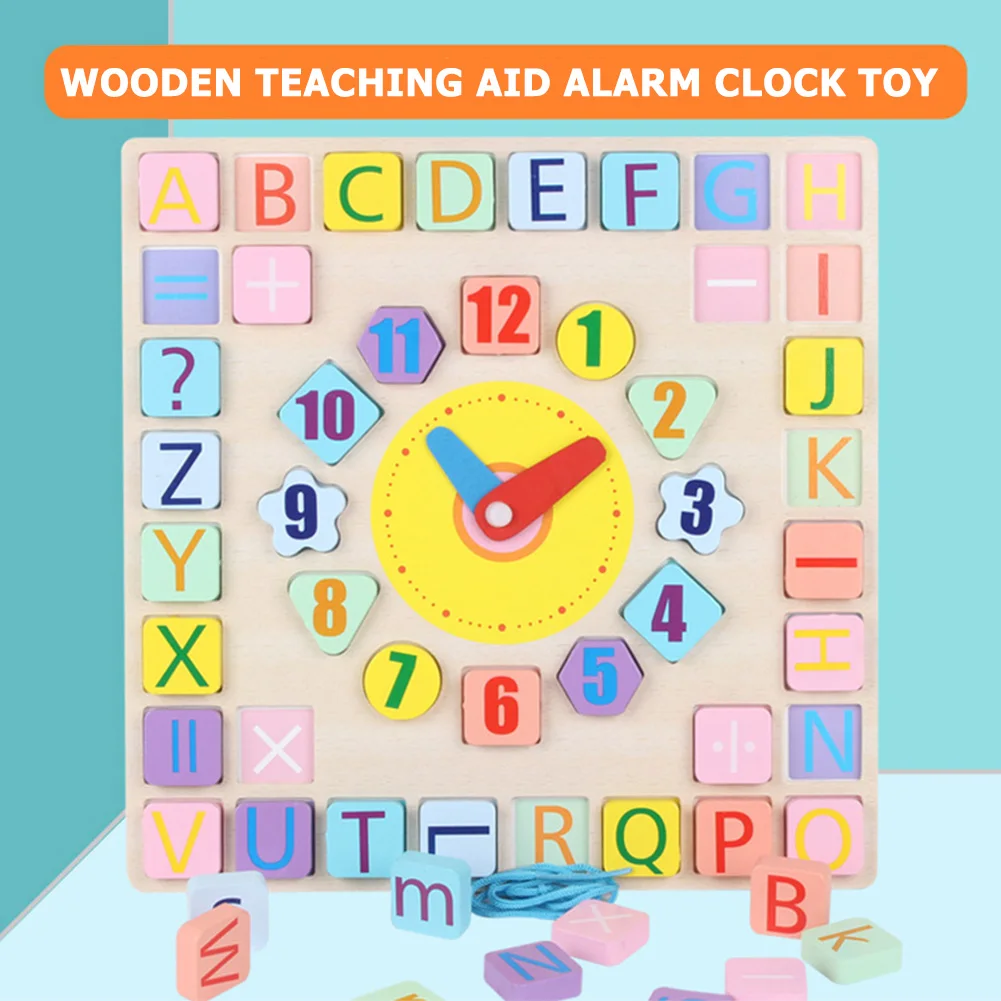 

Деревянная игрушка-пазл, цифровые часы для раннего развития, игрушка-конструктор, развивающая игрушка, развивающая время