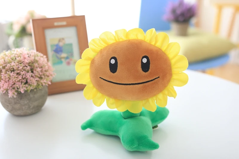 9 yellow sunflower 1 шт. забавные Растения против Зомби Плюшевые игрушки 20 см-30 см грибные растения мягкие плюшевые игрушки кукла детская игрушка для ребенка подарок подушка в виде еды - Цвет: 9 yellow sunflower