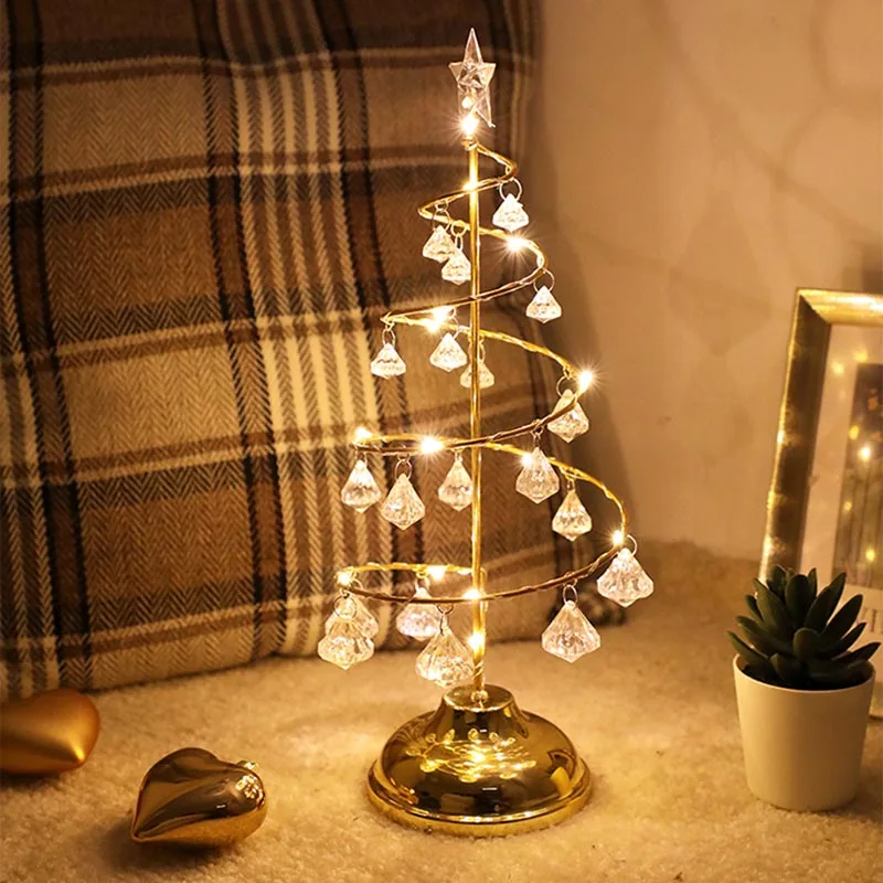 Светодиодный светильник для рождественской елки на батарейках украшение окна