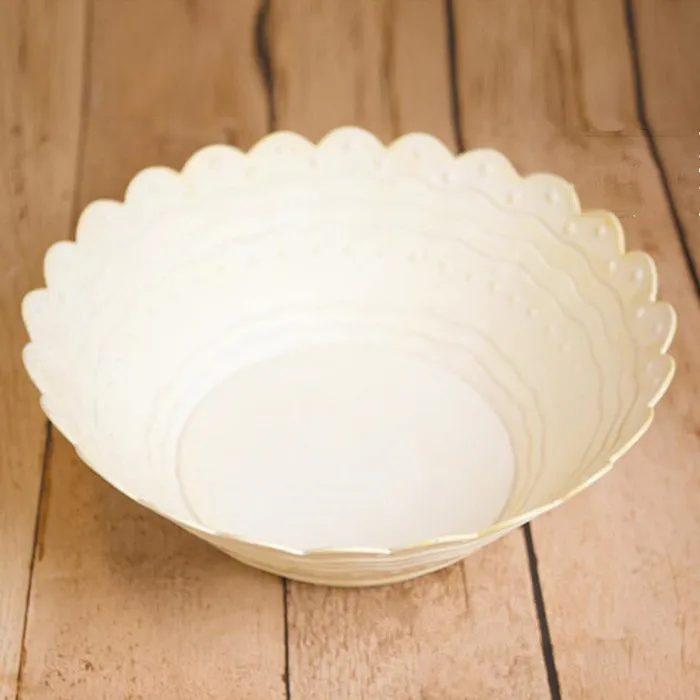 Круглый Детский реквизит железный горшок кружевная текстура новорожденный