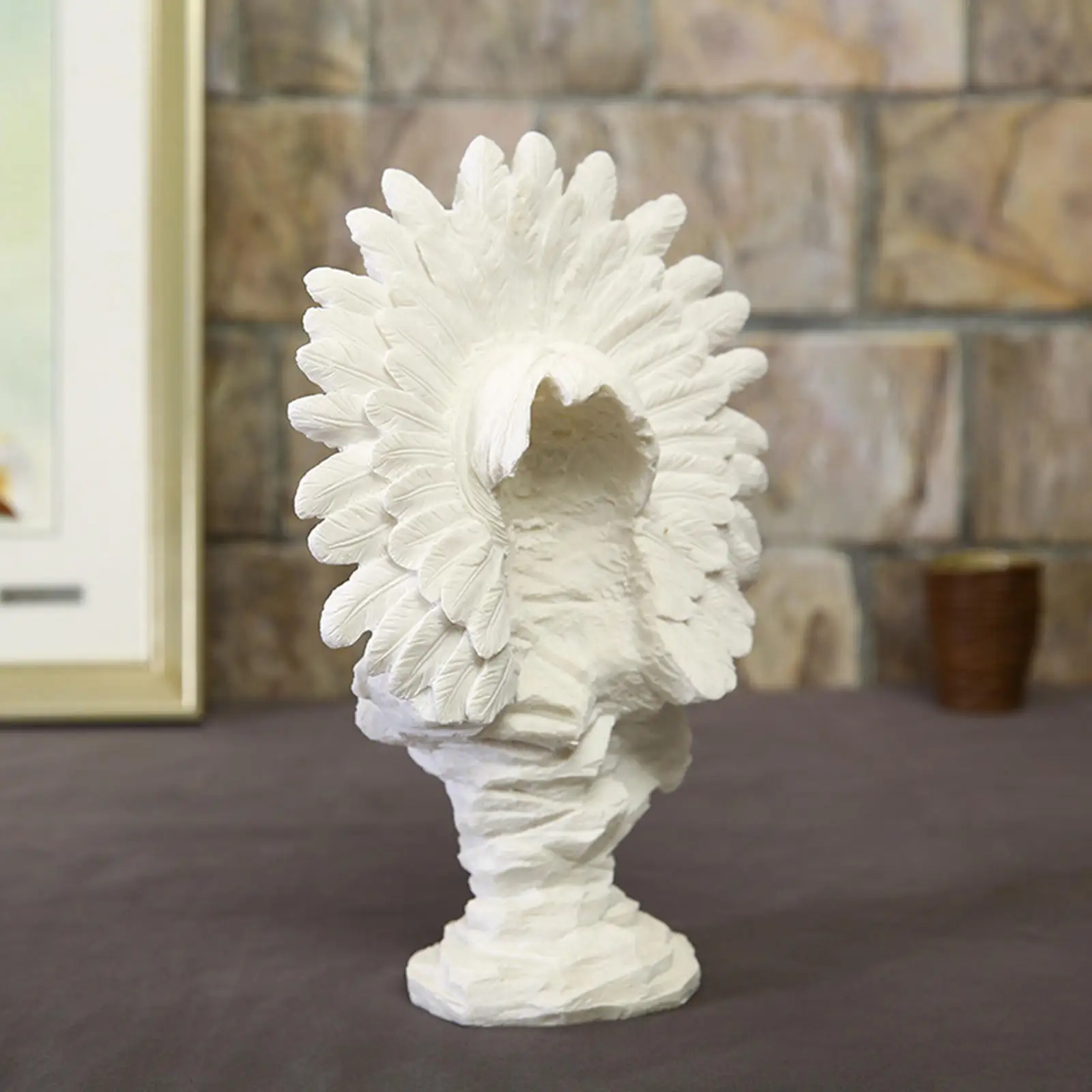 

Креативная индийская Этническая женская голова фигурка песчаника Статуэтка декоративные украшения