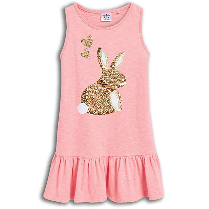 VIKITA/Летняя одежда для девочек Детские платья без рукавов с рюшами Платье