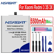 Аккумулятор для мобильного телефона HSABAT 5500 мАч BM47 Xiaomi Redmi 3 3S 3X / pro