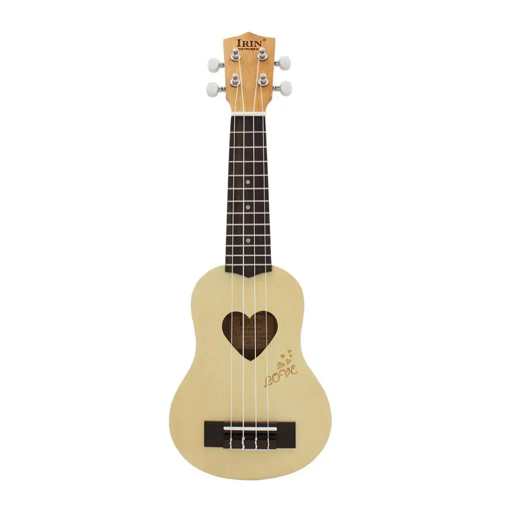 

Mini 17 'ukulele 4 string wooden string instrument including storage bag