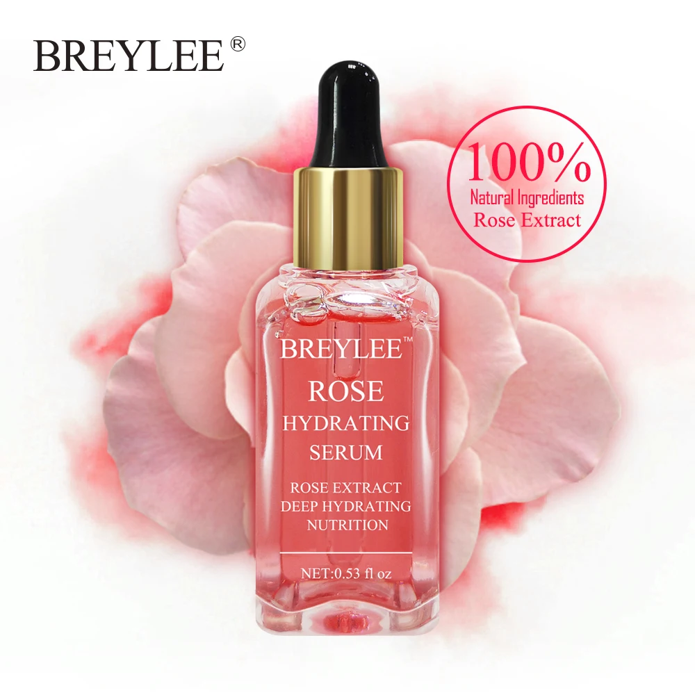 

BREYLEE Rose Nourishing Face Serum Deep Hydrating Moisturizing Facial Care Whitening Repairing Anti-Aging Remove Wrinkles 17ml