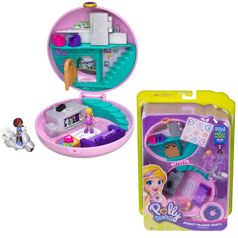 Оригинальная Polly Pocket World мини кукла с сокровищами дом девочка принцесса аксессуары музыкальные куклы коробка музыкальная шкатулка детские игрушки Juguetes - Цвет: GDK82