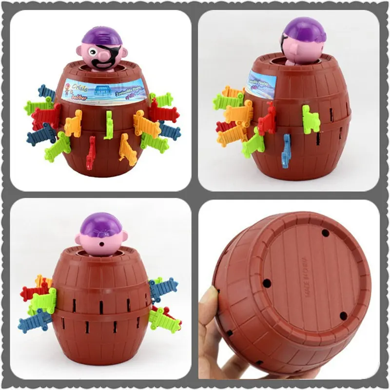 

Novelty Tricky Pirate Barrel Game for Kids and adults Lucky Stab Pop Up Game Toys Intellectual Party Game toy for Children gift