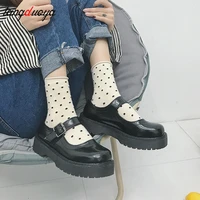 lolita shoes buckle strap round toe autumn outdoor casual ladies shoes student party shoes mary jane shoes zapatos de mujer 2021