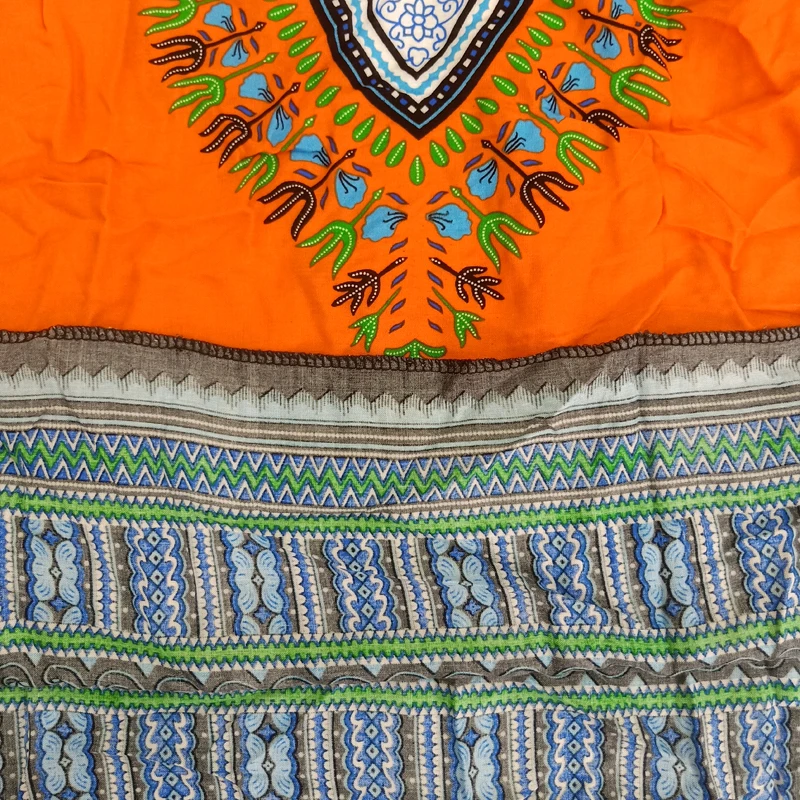 Повседневное оранжевое платье с короткими рукавами и принтом женское Свободное