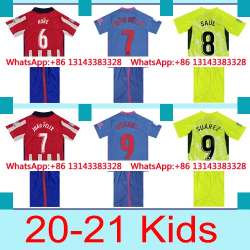 

20 21 Atletico MadridES shirt JOAO FELIX SAUL SUAREZ CORREA DIEGO new kids kit COSTA LEMAR VITOLO LODI LEMAR 2021 Child shirt
