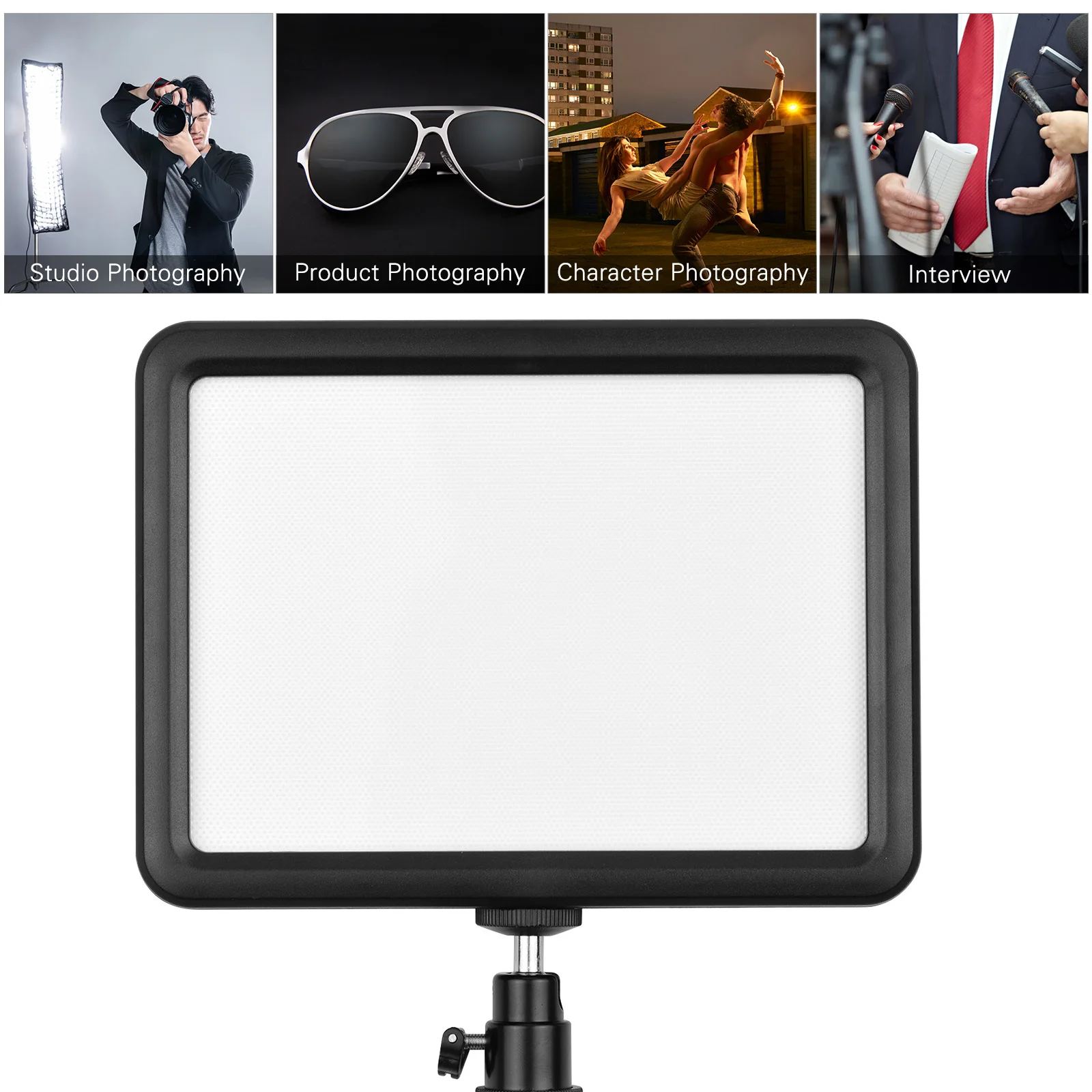 

Светодиодсветильник для видеокамеры 116 шт., портативсветильник панель для фотокамеры, двухцветная 3300K-5600K с адаптером холодного башмака/пул...