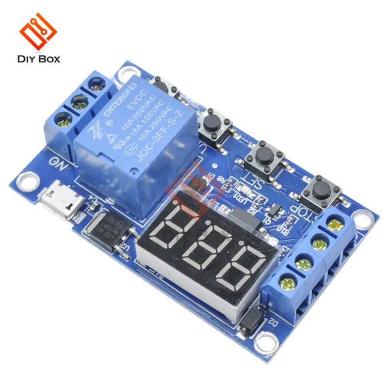 DC 5V 12V 24V светодиодный цифровой реле задержки времени Micro USB автоматизации таймер