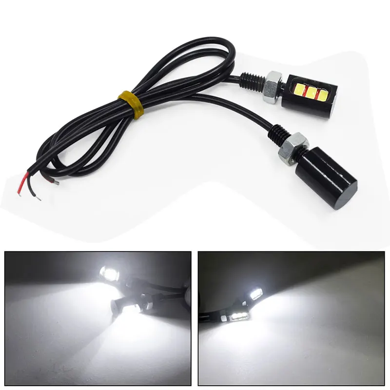 

2pcs 12V LED 5630 SMD Screw Bolt Lamp Auto Motorcycle Tail Light Car Licence Plate Light Car Accessories Car-styling