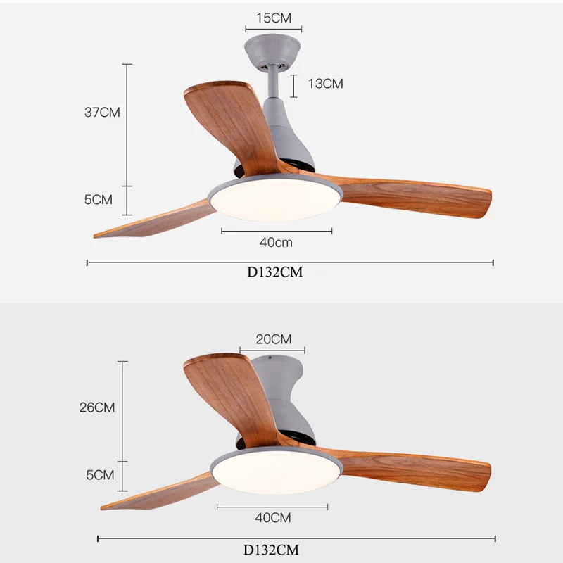 

Dining room ceiling fan lamp household living room simple solid wood fan lamp bedroom electric fan lamp