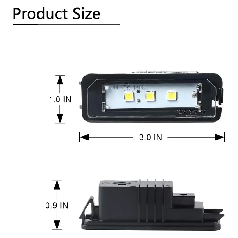 2 шт. светодиодный светильник для номерного знака в сборе Golf GTI Eos CC Scirocco Beetle Phaeton
