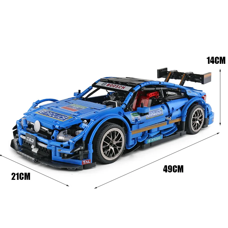 

Mould King 13073 High-Tech Series Compatible 20005 MOC-6687 Blue Speed Car Set Building Blocks Bricks App Control RC Cars Model