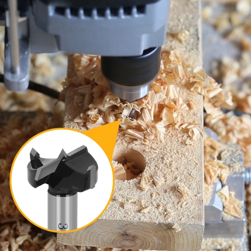 

X7YF 5 Pieces Wood Hole Saw Dia 15 20 25 30 35mm Carbide Cemented Anti-high Temperature Drill Bit Set Efficient Accessories