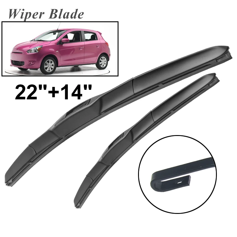 

Okowiper RHD & LHD Front Wiper Blades For Mitsubishi Mirage 2012 - 2017 Windshield Windscreen Front Window 22"+14"