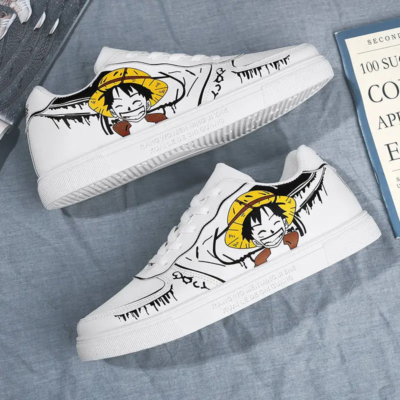 2022 Summer Cartoon Men's Sneakers Fashion Anime Couple Shoes Men Low White Casual Sneakers Men Trainers Woman Flat Zapatillas