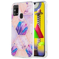 electroplated marble phone case for galaxy s21 ultra s20 fe plus a42 5g a51 a71 a31 a50 a11 a21s luxury geometric soft imd cover