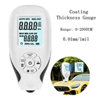 Устройство для измерения толщины покрытия автомобиля, 0,01 мм, 1 мил, 0-30% мкм
