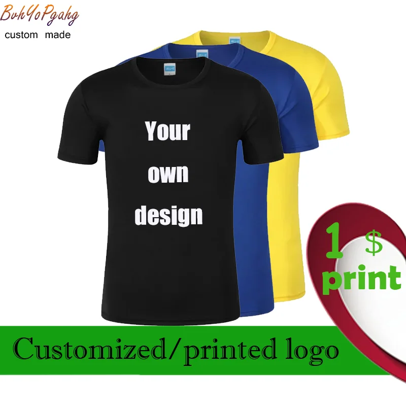 Быстросохнущая футболка с вашим собственным логотипом и надписью Спортивная