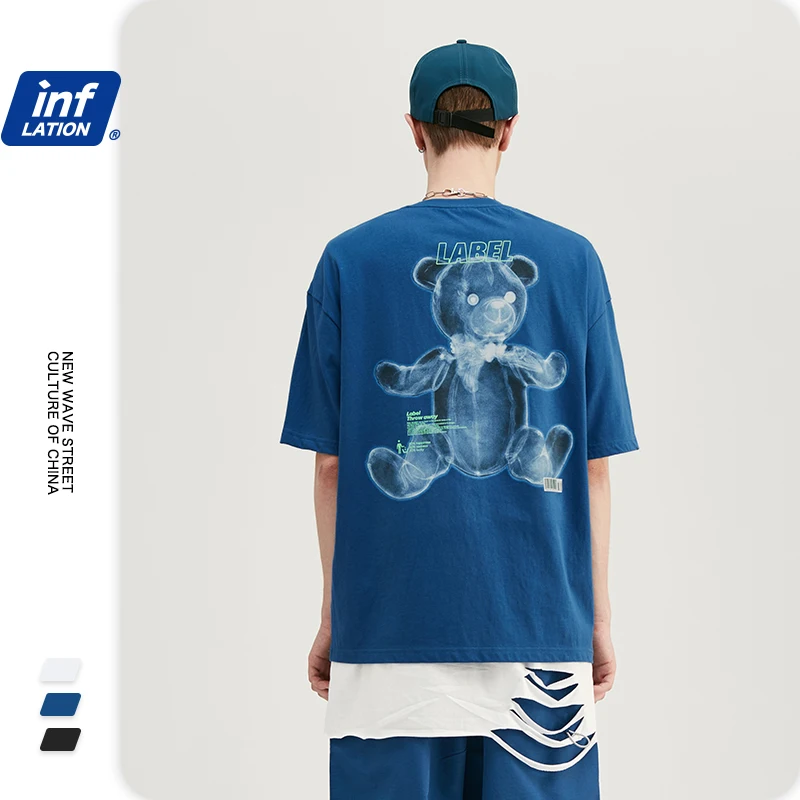 Мужская футболка с короткими рукавами INFLATION модная трендовая модель 1089S20 на лето