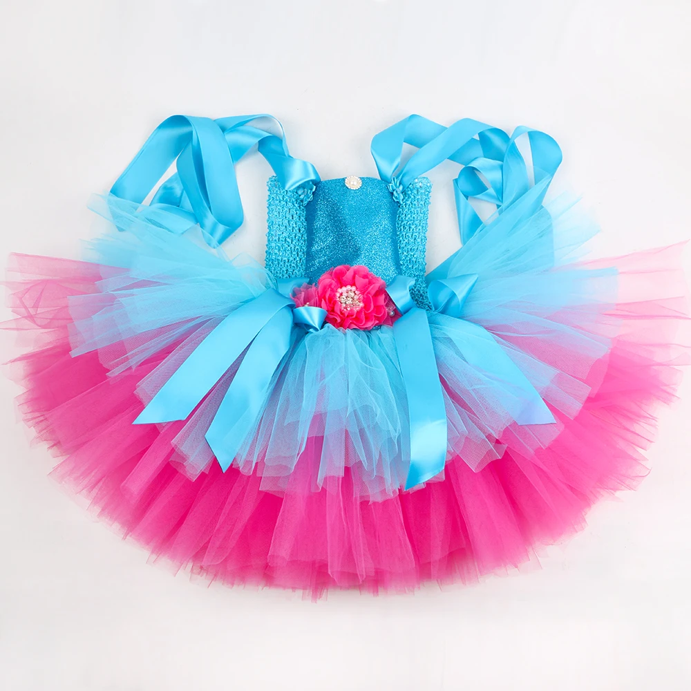 Платье-пачка для девочек с изображением троллей и Маков | Тематическая одежда