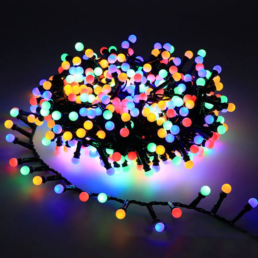 

10M 500LED Christmas String Light LED Firecrackers Fairy String Lights Mini Ball Globe Garland Lights For Bedroom Xmas Wedding