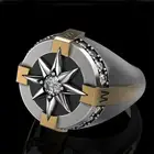 Ювелирные изделия оптом мужское кольцо Винтажное кольцо крутые массивные кольца модные ювелирные изделия Модные ювелирные изделия металлическое кольцо с шестиконечной звездой