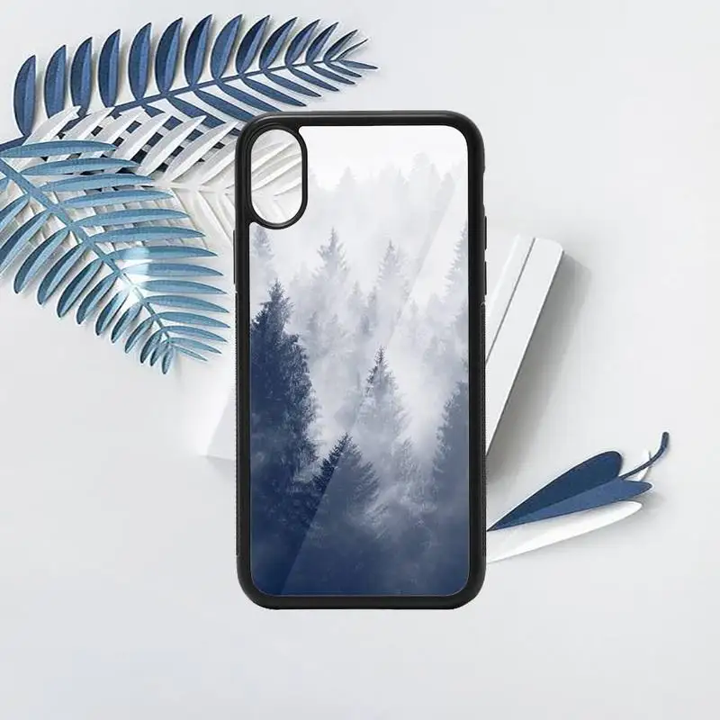 

Pine forest mountain peak Phone Case TPU For iPhone X XR XS 11 12 mini Pro MAX 6 6S 7 8 Plus SE 2020