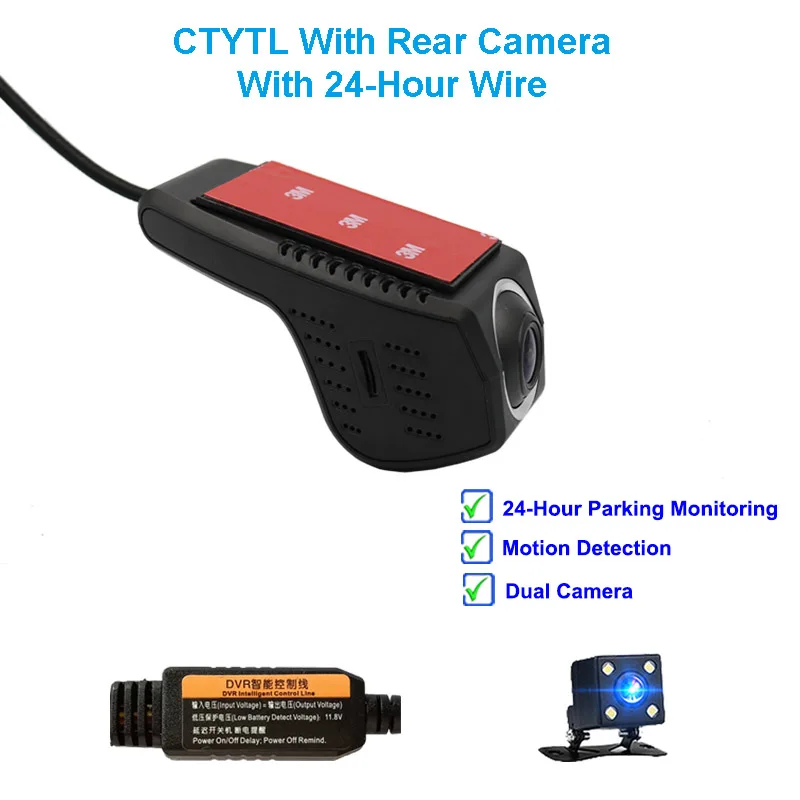 CTY Tow Cam Line Jabriel Скрытая WIFi Автомобильная камера 1080P Автомобильный видеорегистратор камера 24 часа рекордер камера заднего вида для toyota corolla rav4 avensis t25 yaris chr - Название цвета: CTY Tow Cam Line