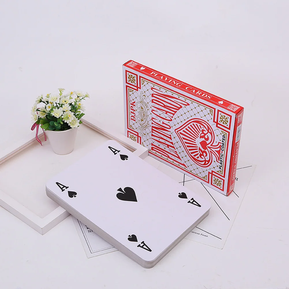

28*20cm 4 Times Jumbo Playing Cards Huge Deck Poker Index Playing Cards Fun Games Gift Or Family Gathering Party