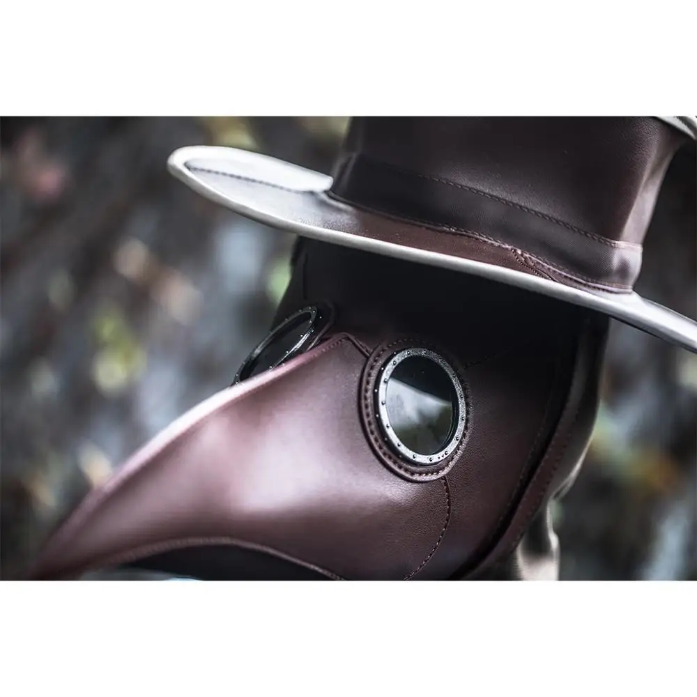 Coslive маска Чумного доктора с шляпой стимпанк полной головой Helme косплей костюм