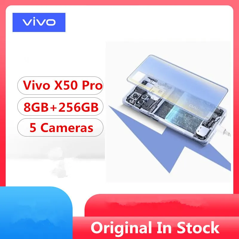 Vivo X50 Pro смартфон с 5 5-дюймовым дисплеем процессором Snapdragon 76 Android 10 0 ОЗУ 8 Гб ПЗУ 6 56