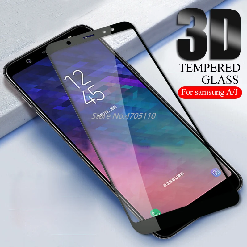 Защитное стекло для Samsung Galaxy J4 J6 A6 A8 Plus A5 A7 J7 J8 2018 закаленное на Samsun Sumsung Galax j 4 6 a 8 5