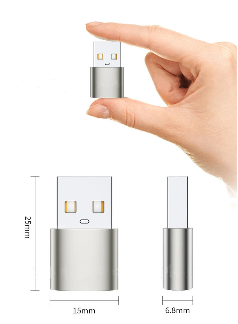 

YSCONG Mini USB 2.0 Male To Type C Female Cable Adapter Data Transmission External Portable Connector High Speed Converter