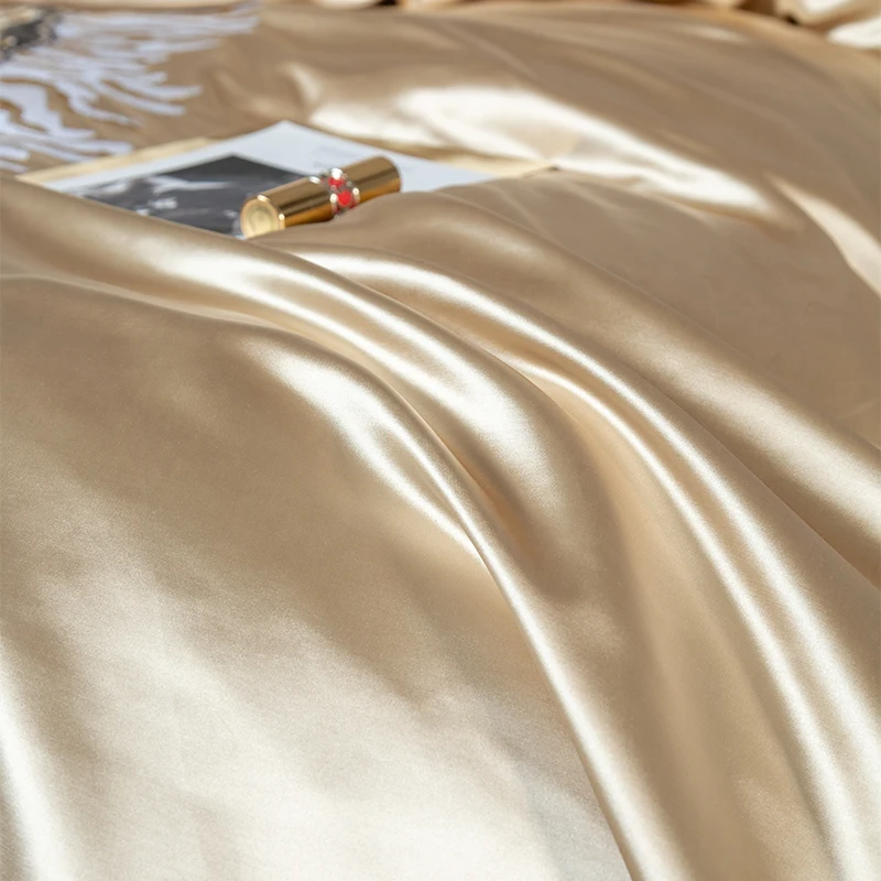 

1400TC Silk Cotton Bedding Set King Queen Size Palace Embroidery Duvet Cover Flatsheet Thick Bedspread 4/6/10pcs