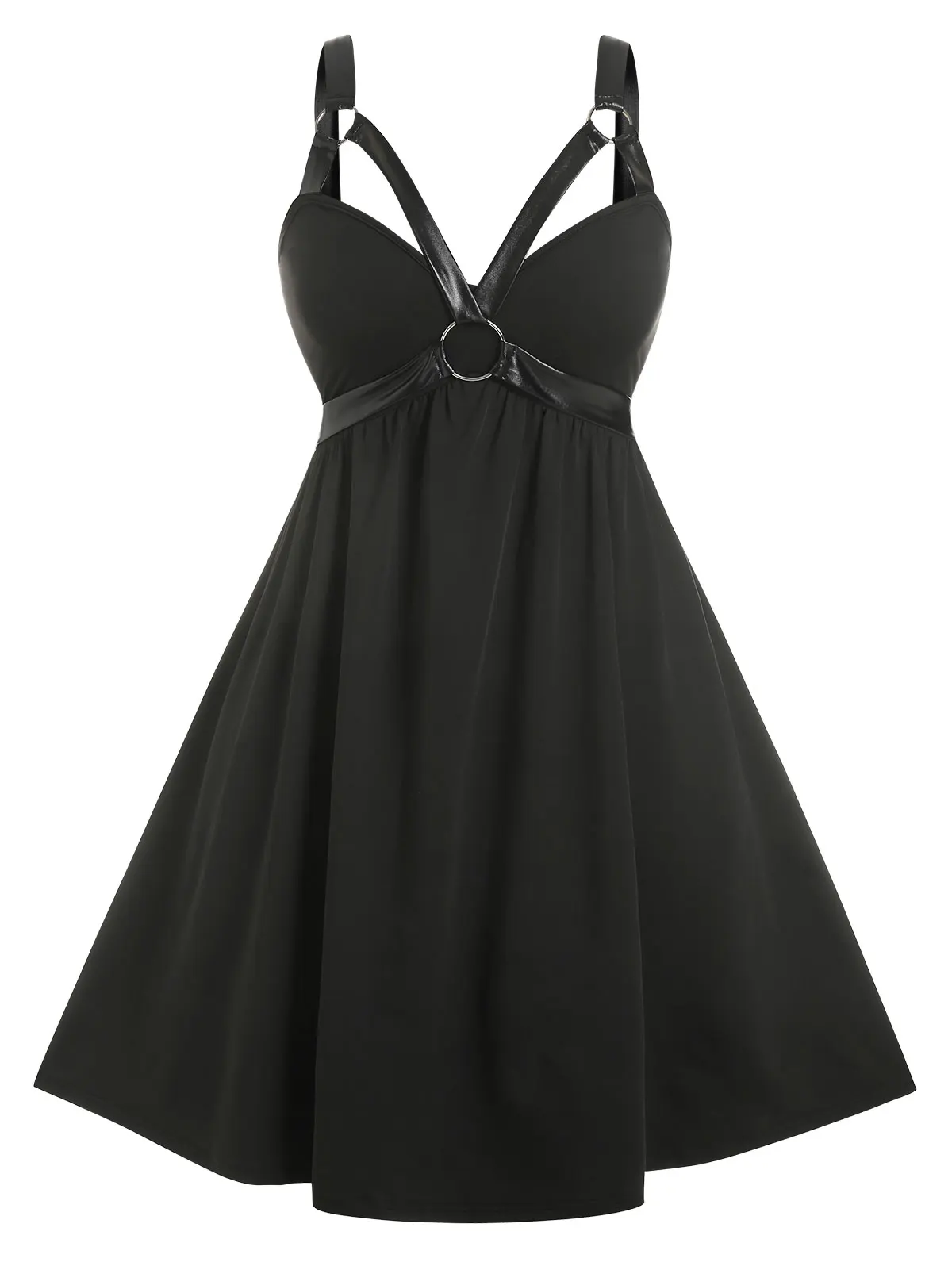 Женское платье с О-образным кольцом готическое трапециевидной формы 4XL 5XL