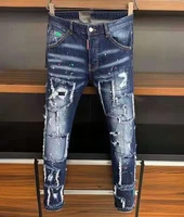 men dsq2 jeans pencil pants motorcycle party casual trousers street clothing 2021 denim man 9717