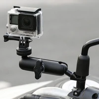 motorcycle bike camera holder handlebar mirror mount bracket 14 metal stand for gopro hero876543 action cameras accessory