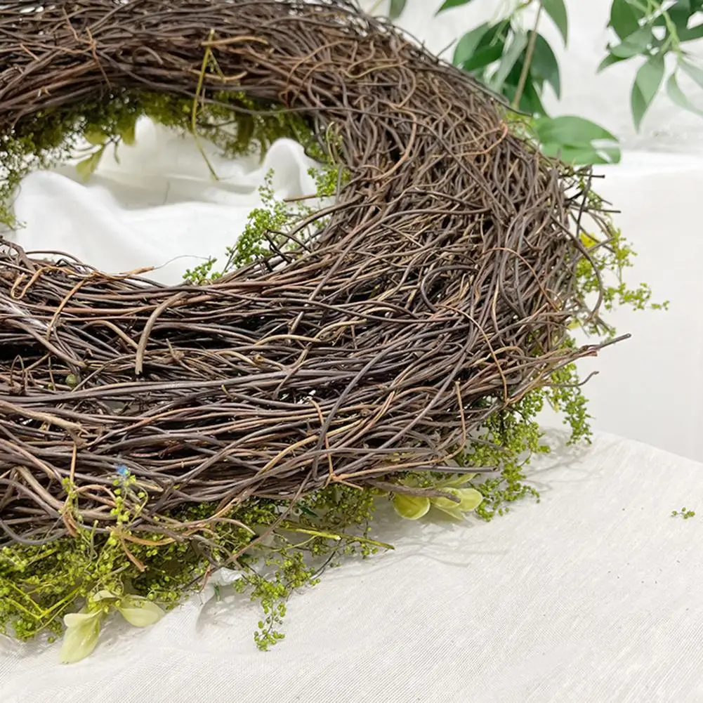 

40cm Easter decoration DIY Natural Rattan Wreath Easter Egg Decor Kids Easter Party Favors Easter Party Gifts Home Supplies