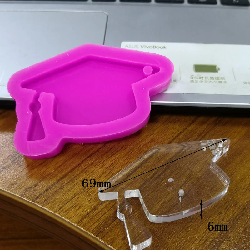 Блестящая форма для выпускного шапки KLM брелока из смолы силиконовая сделай сам