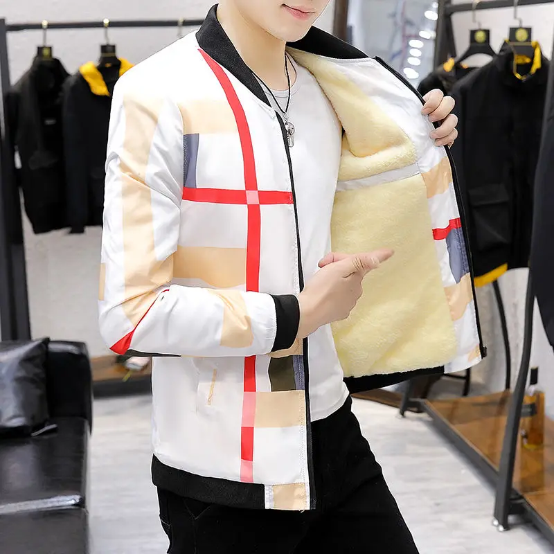 Мужское пальто с начесом плотное Корейская версия Осень-зима | Мужская одежда