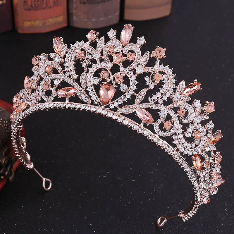 Crystal Diadem Princess Bride Noiva Wedding Hair Accessories Jewelry