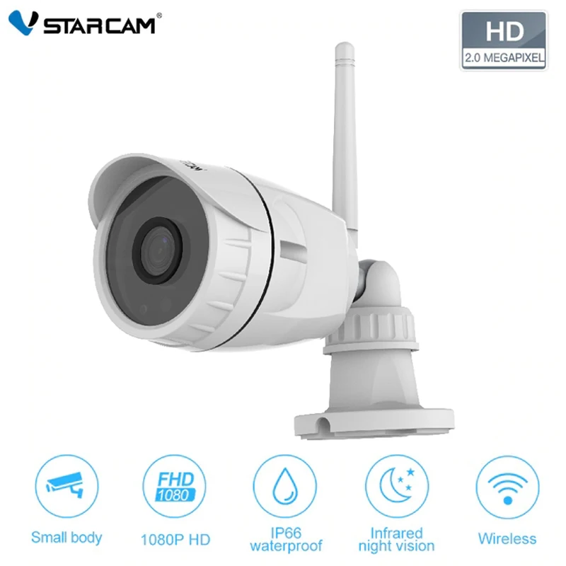Vstarcam, 1080 P, 2MP, FHD, водонепроницаемая камера видеонаблюдения, беспроводная, IR-Cut, CCTV, уличная, цилиндрическая, IP камера безопасности, Wi fi