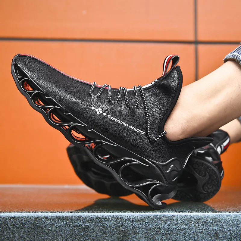 

2021 Mens Casual Shoes Fashion Male Sneakers Air Cushion Breathable Sports Running Shoes PU Mesh Tenis Men Shoe Blade Warrior