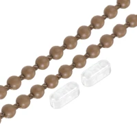 uxcell ball chain 4 5mmx9m pull cord with 2 connectors for roller shade dark brown